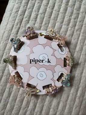 Piper Pastel Multicolor Butterfly Hair Clips - Set of 8